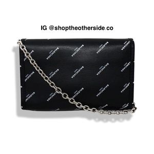 Balenciaga Logo Print All Over Everyday ChainBlack